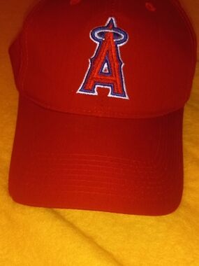 Red Baseball Cap with Embroidered 'A' Logo